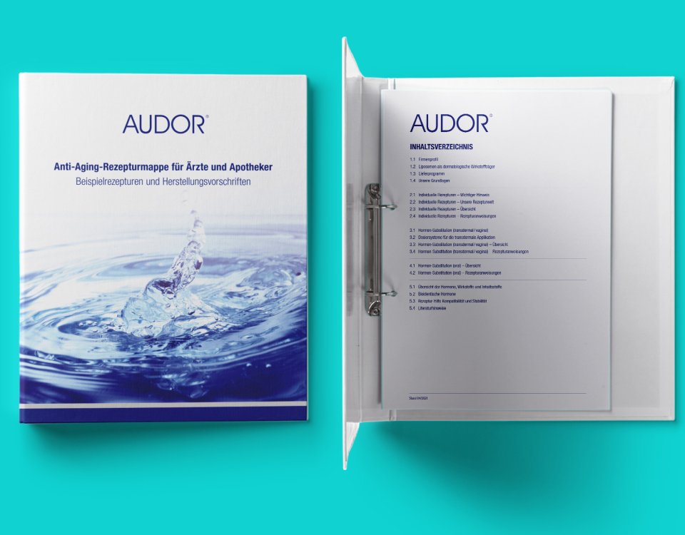 Audor Rezepturmappe – die weltweit einzige Sammlung von Anti-Aging-Rezepturen